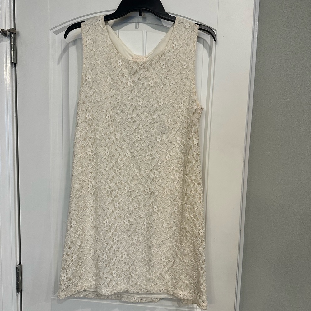 2 Hearts Cream Lace Shift Dress